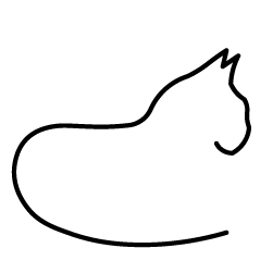 silhouette du chat du logo de Prim's Palace, pension pour chats